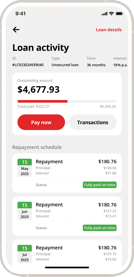 How to make loan repayment CAMMA Mobile